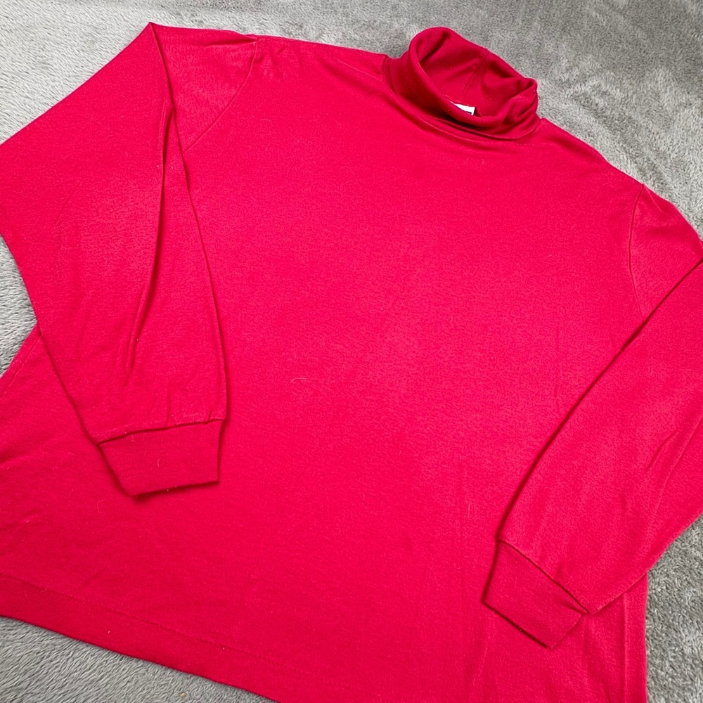 Simply Ellemenno Turtleneck Women Large Red Excellent 90s Vintage Dark Academia‎